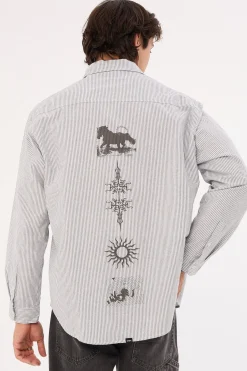Occasions Filter Long Sleeve Shirt Black Stripe
