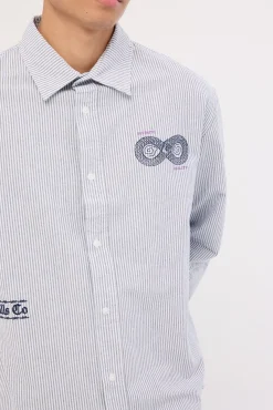 Occasions Lighten Up Long Sleeve Shirt Insignia Blue Stripe