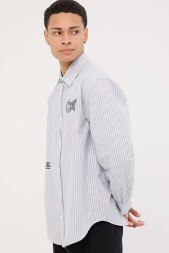 Occasions Lighten Up Long Sleeve Shirt Insignia Blue Stripe
