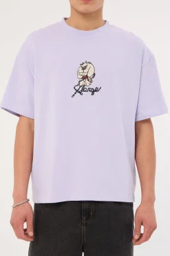 Off Leash Boxy Tee Solid Lavender