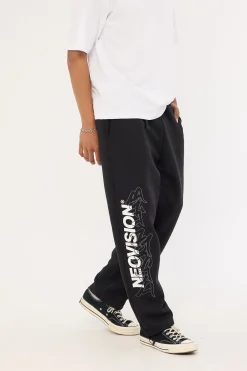 Offset Elastic Cuff Sweat Pant Black