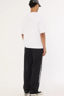 Offset Elastic Cuff Sweat Pant Black