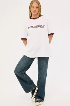 OG Rusty Ringer Oversize Tee White/Cranberry