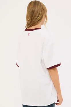 OG Rusty Ringer Oversize Tee White/Cranberry