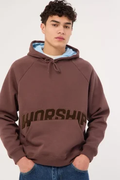 Ohfour Raglan Pullover Hood Dark Choc Brown
