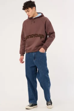 Ohfour Raglan Pullover Hood Dark Choc Brown