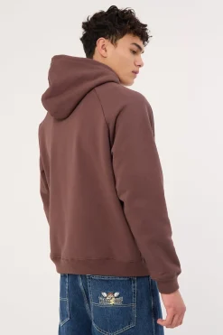 Ohfour Raglan Pullover Hood Dark Choc Brown