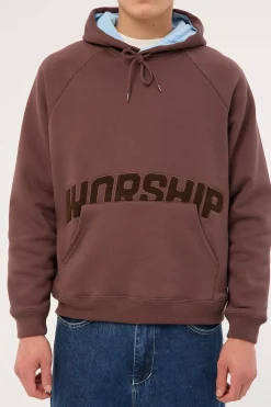 Ohfour Raglan Pullover Hood Dark Choc Brown