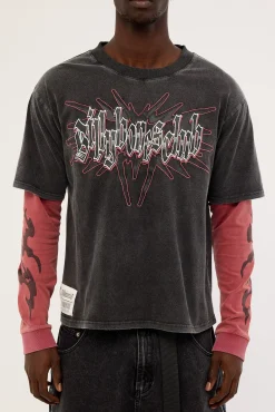 Oil Change 2.0 Layered LS Tee Black/Red