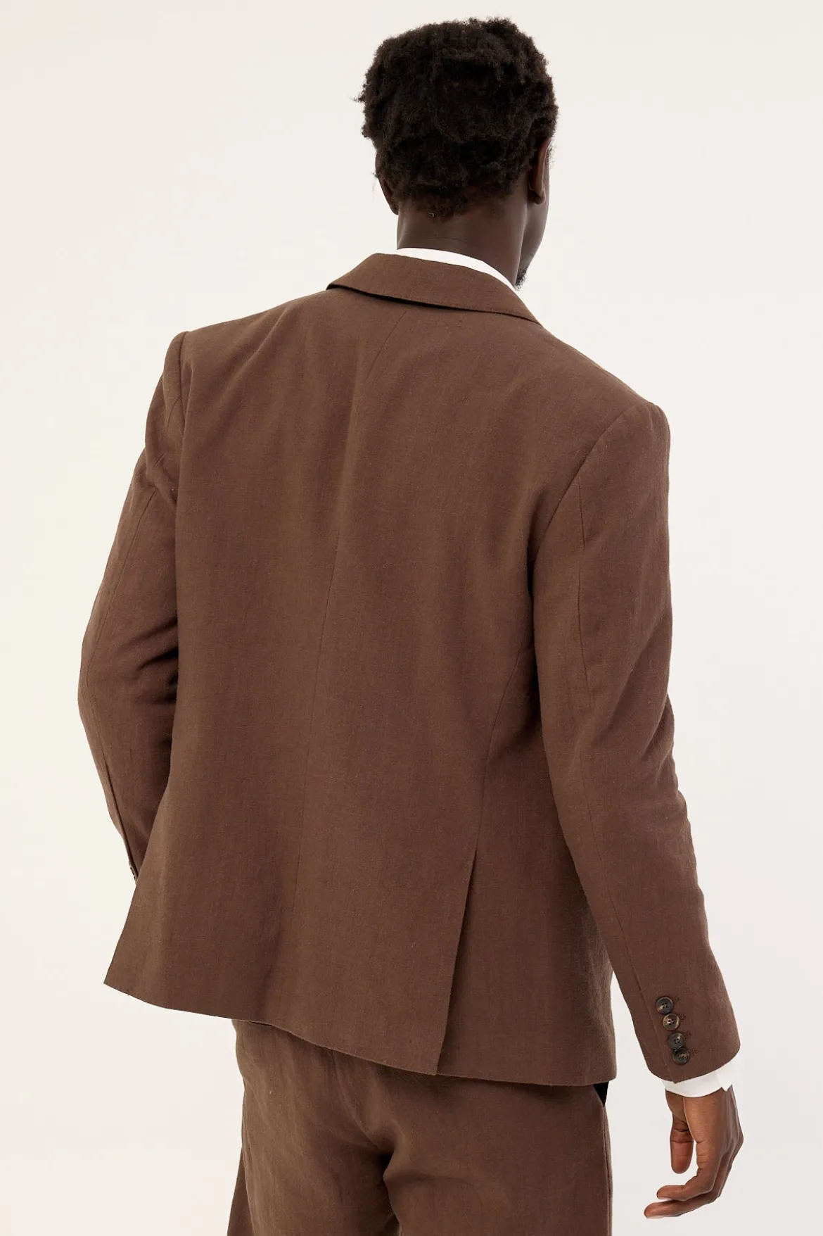 Oliver Classic Linen Blazer Brown