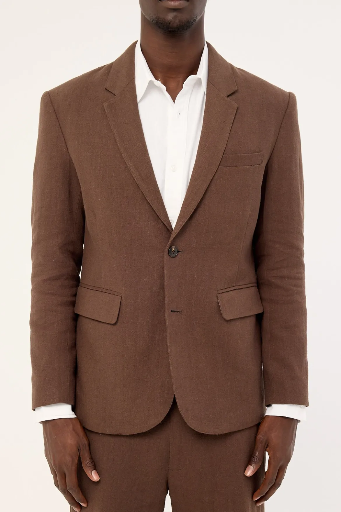 Oliver Classic Linen Blazer Brown