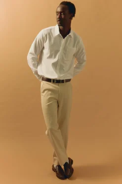 Oliver Classic Linen Tailored Trouser Natural