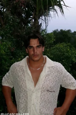 Ollie Lace Resort Shirt White