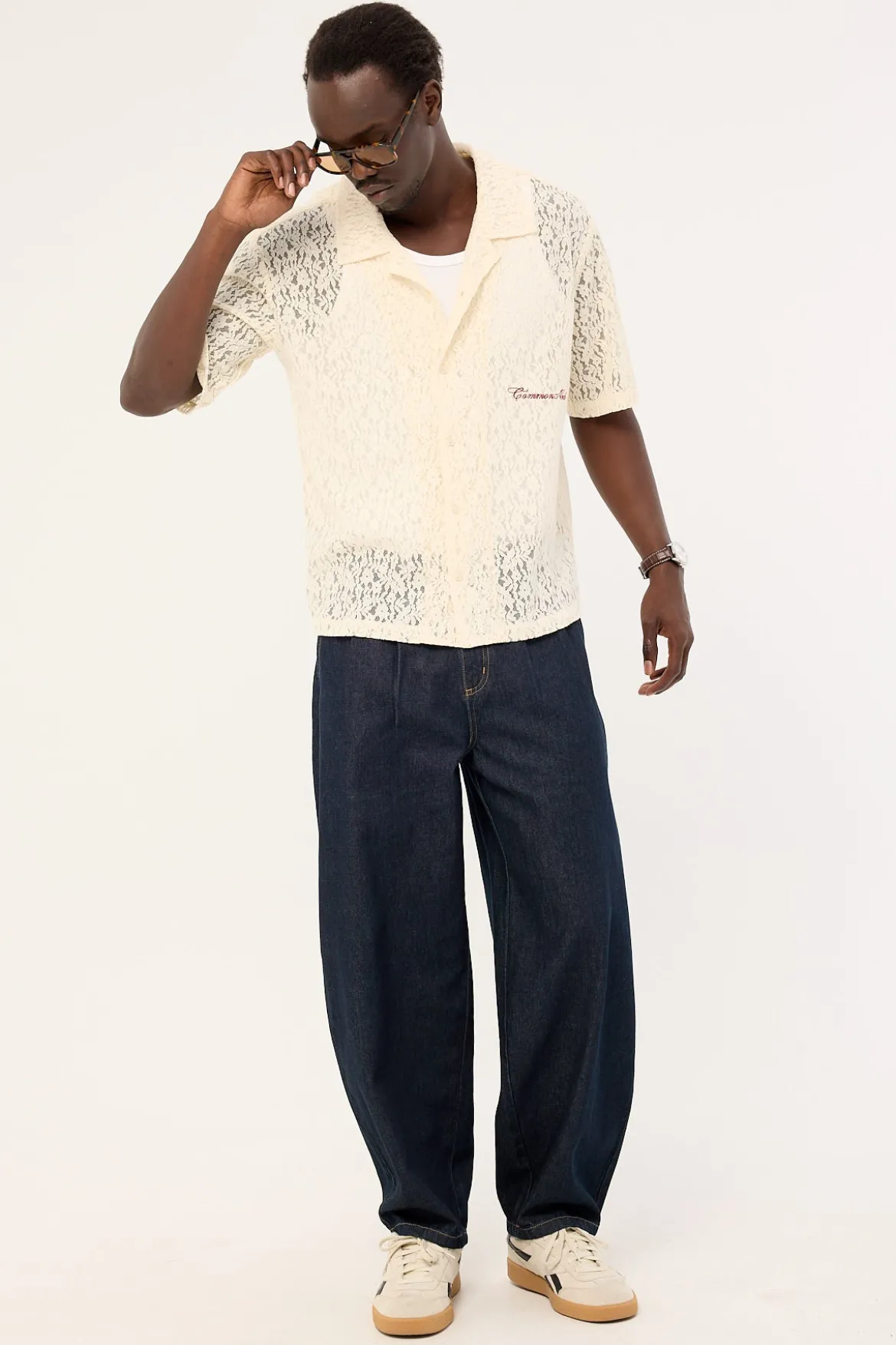 Ollie Lace Resort Shirt White