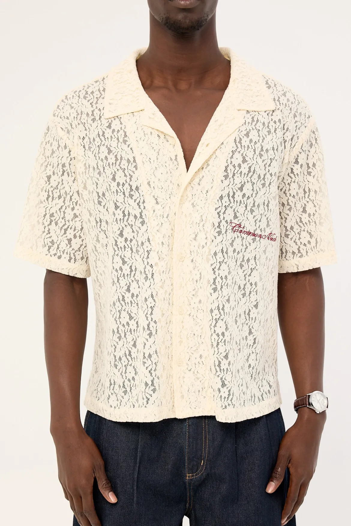 Ollie Lace Resort Shirt White