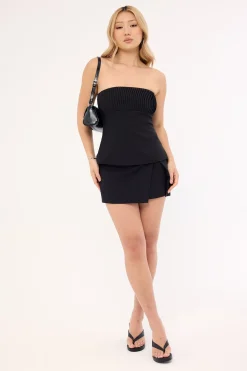 Olsen Strapless Top Black