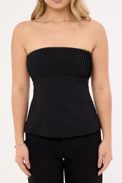 Olsen Strapless Top Black