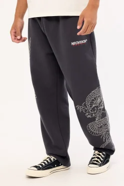 Onryu Baggy Sweat Pant Washed Black