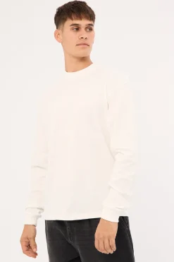 Organic Boxy Long Sleeve Tee Off White