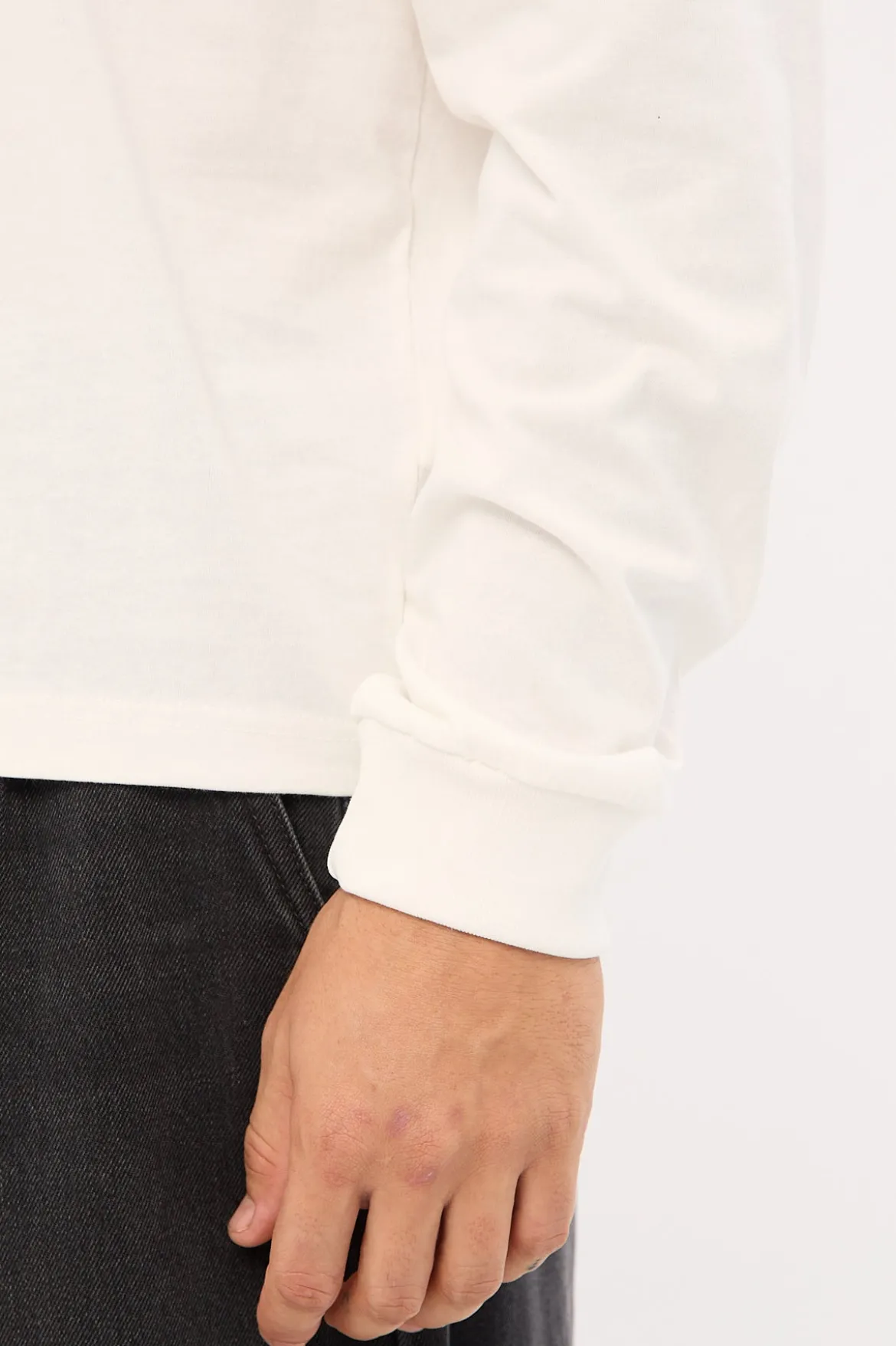Organic Boxy Long Sleeve Tee Off White