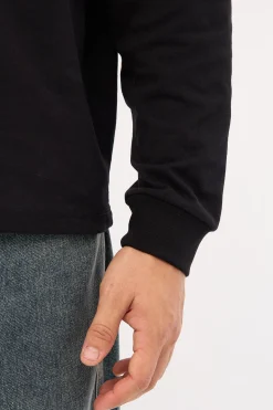 Organic Boxy Long Sleeve Tee Black