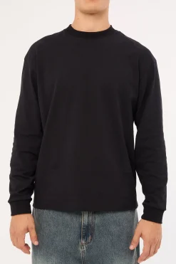 Organic Boxy Long Sleeve Tee Black