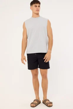 Organic Boxy Muscle Tank Ice Grey