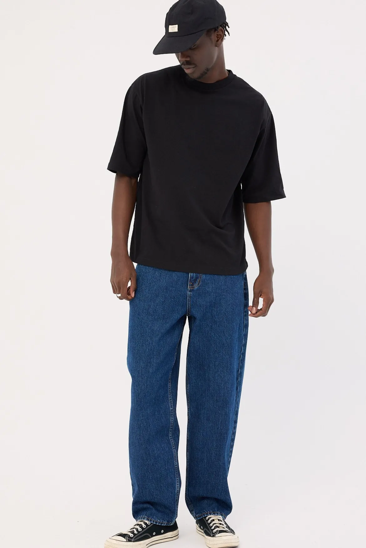 Organic Boxy Tee Black
