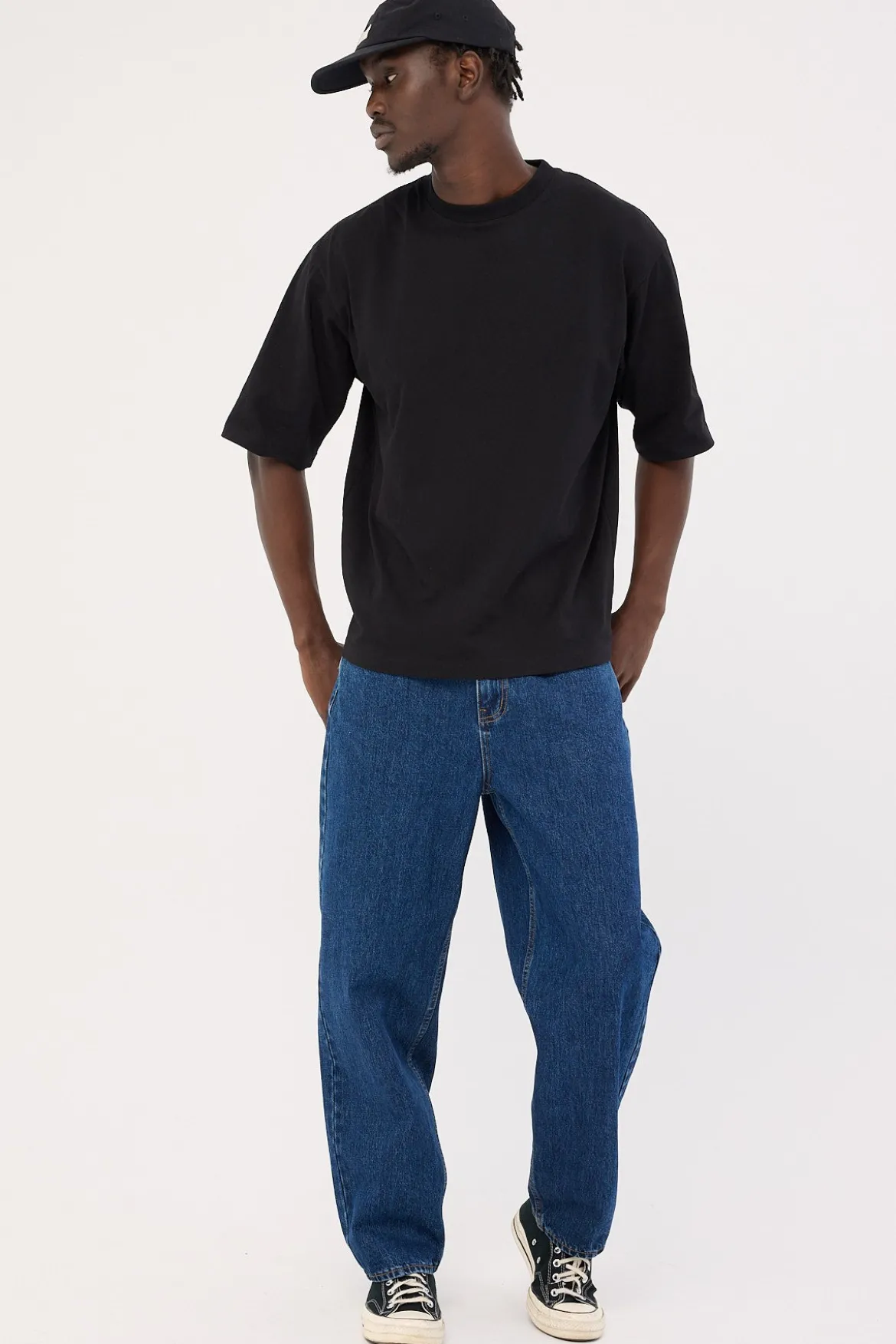 Organic Boxy Tee Black