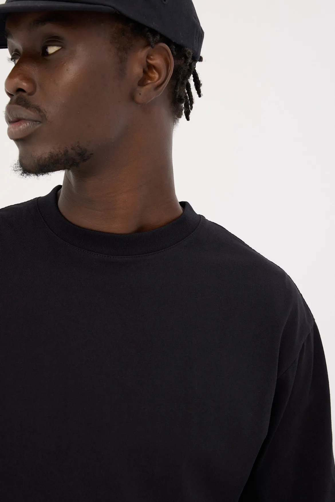 Organic Boxy Tee Black