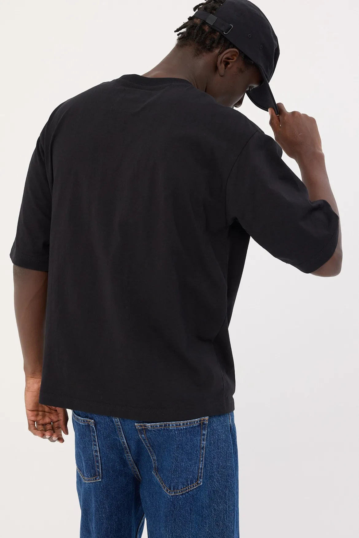 Organic Boxy Tee Black