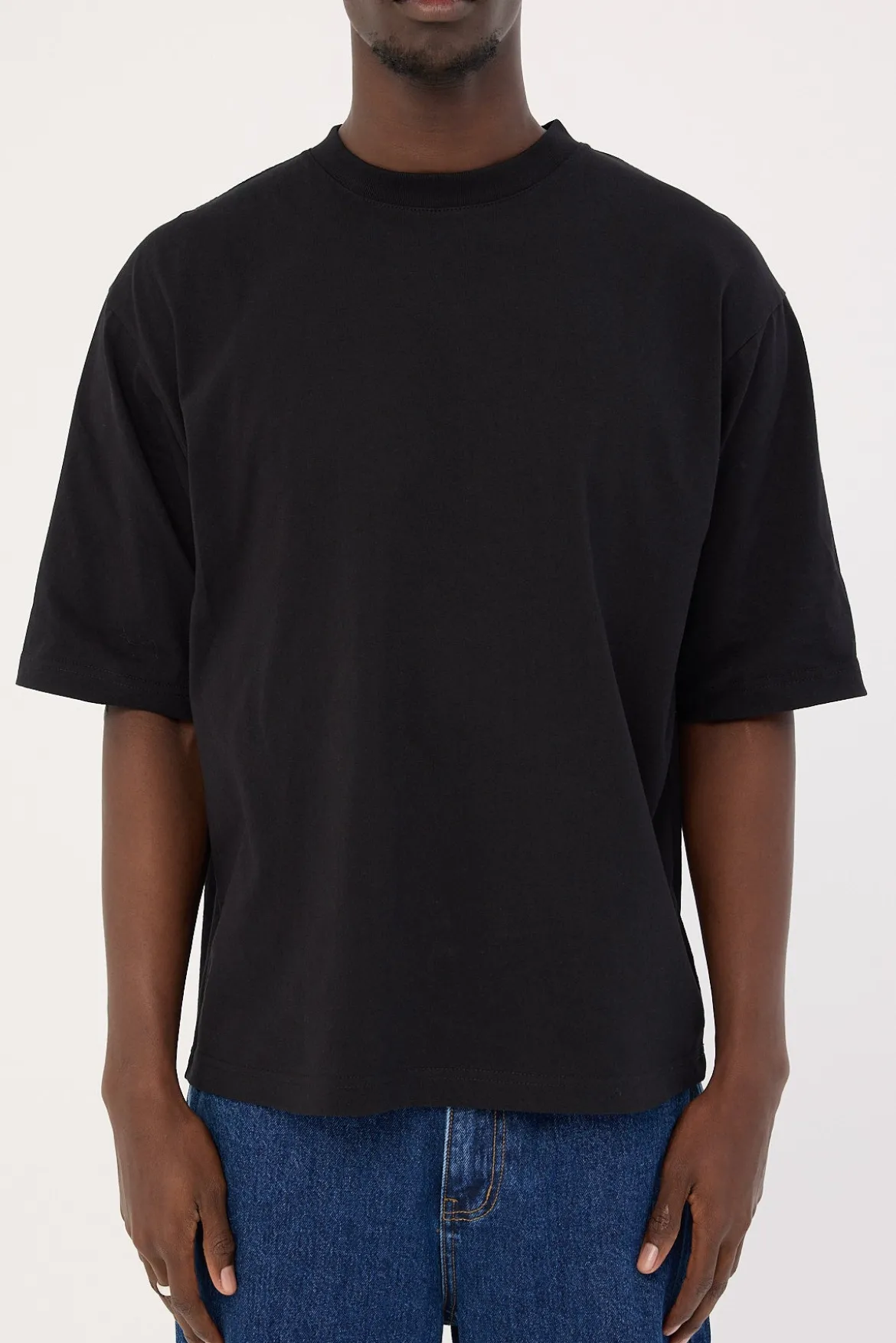 Organic Boxy Tee Black