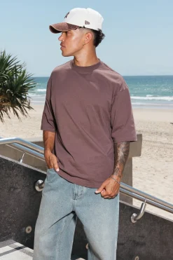 Organic Boxy Tee Cocoa Brown