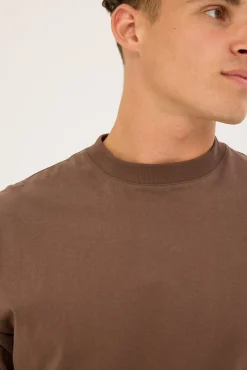 Organic Boxy Tee Cocoa Brown