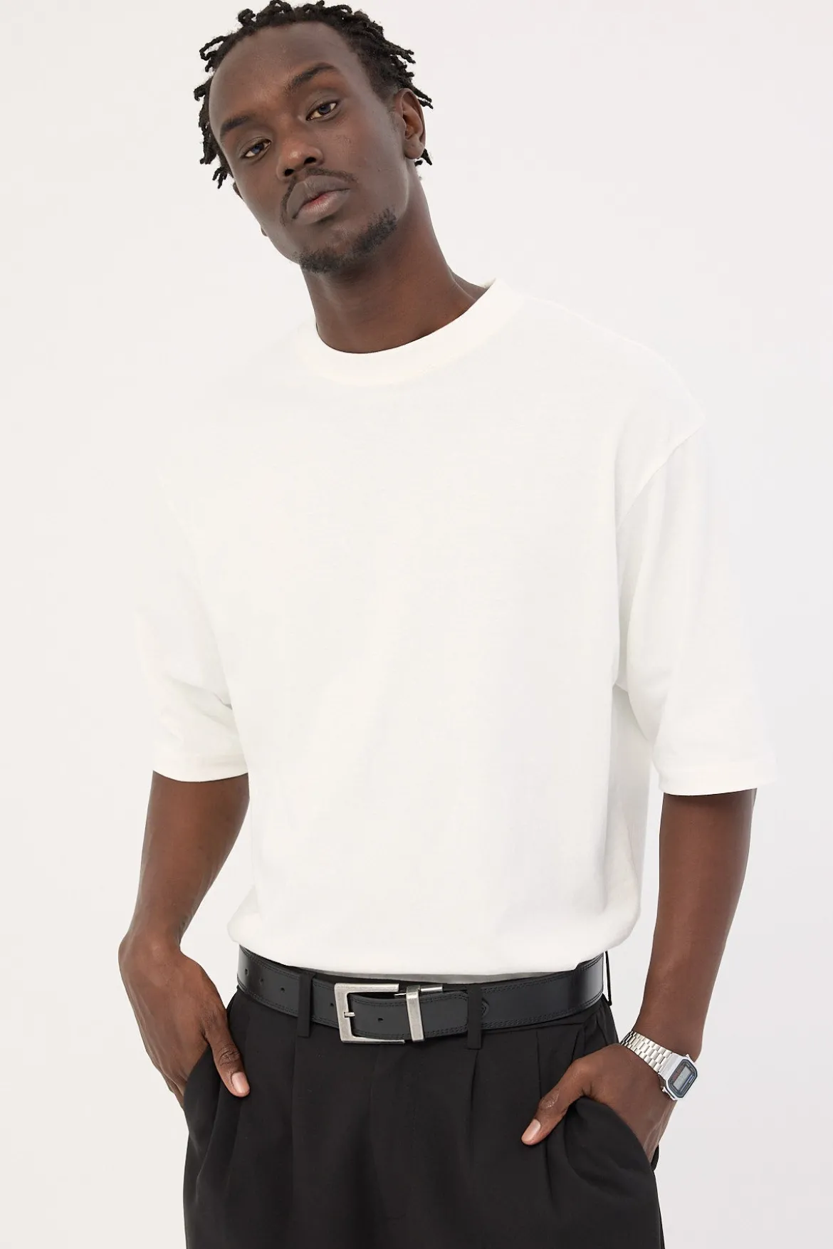 Organic Boxy Tee Off White