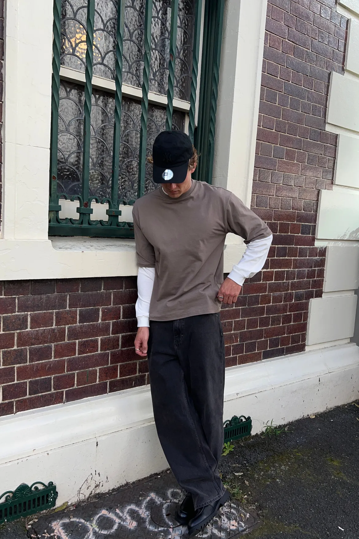Organic Boxy Tee Taupe