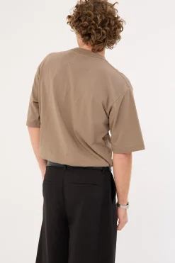 Organic Boxy Tee Taupe