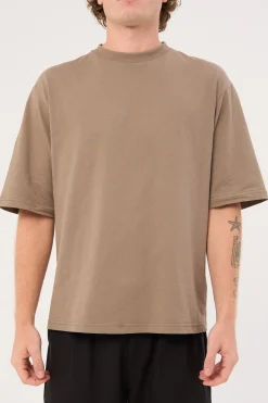 Organic Boxy Tee Taupe