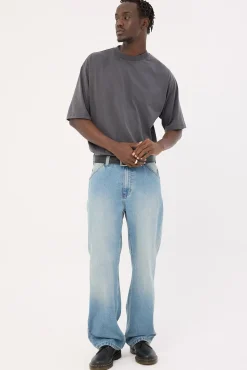 Organic Boxy Tee Washed Black
