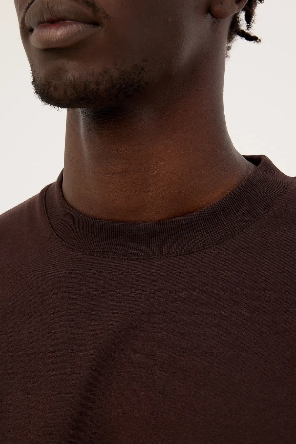 Organic Cropped Street Tee Coffee Brown