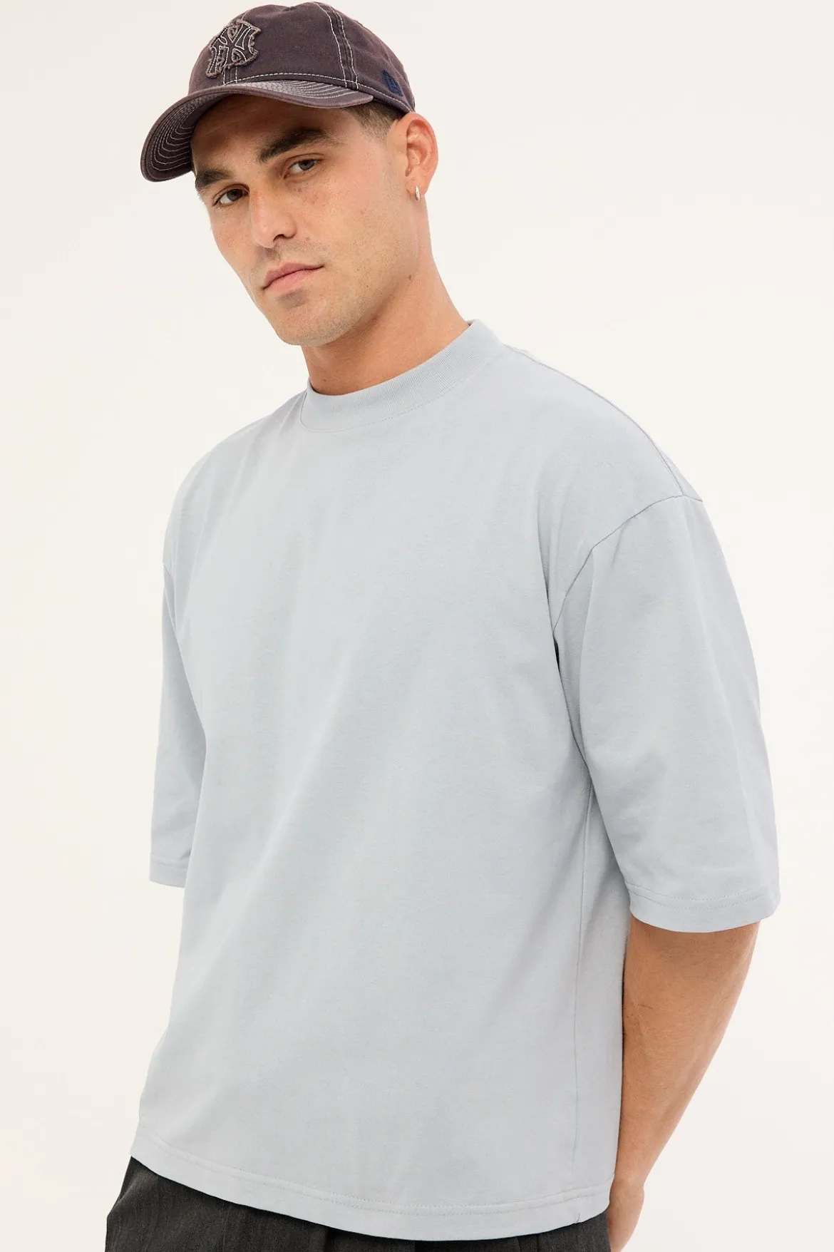 Organic Cropped Street Tee Grey