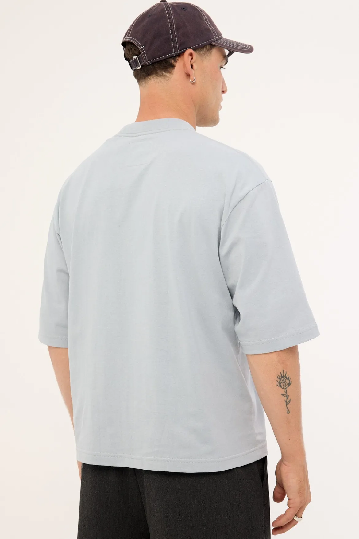 Organic Cropped Street Tee Grey