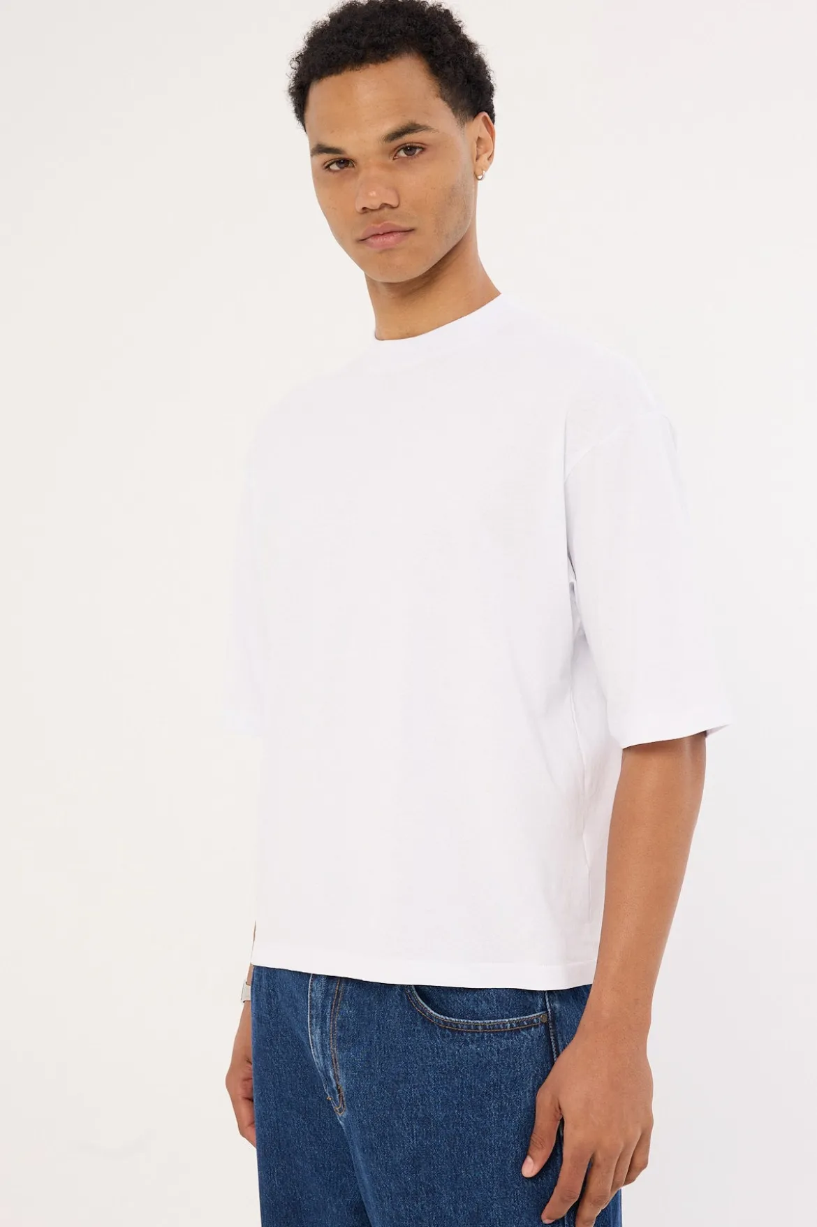 Organic Cropped Street Tee White