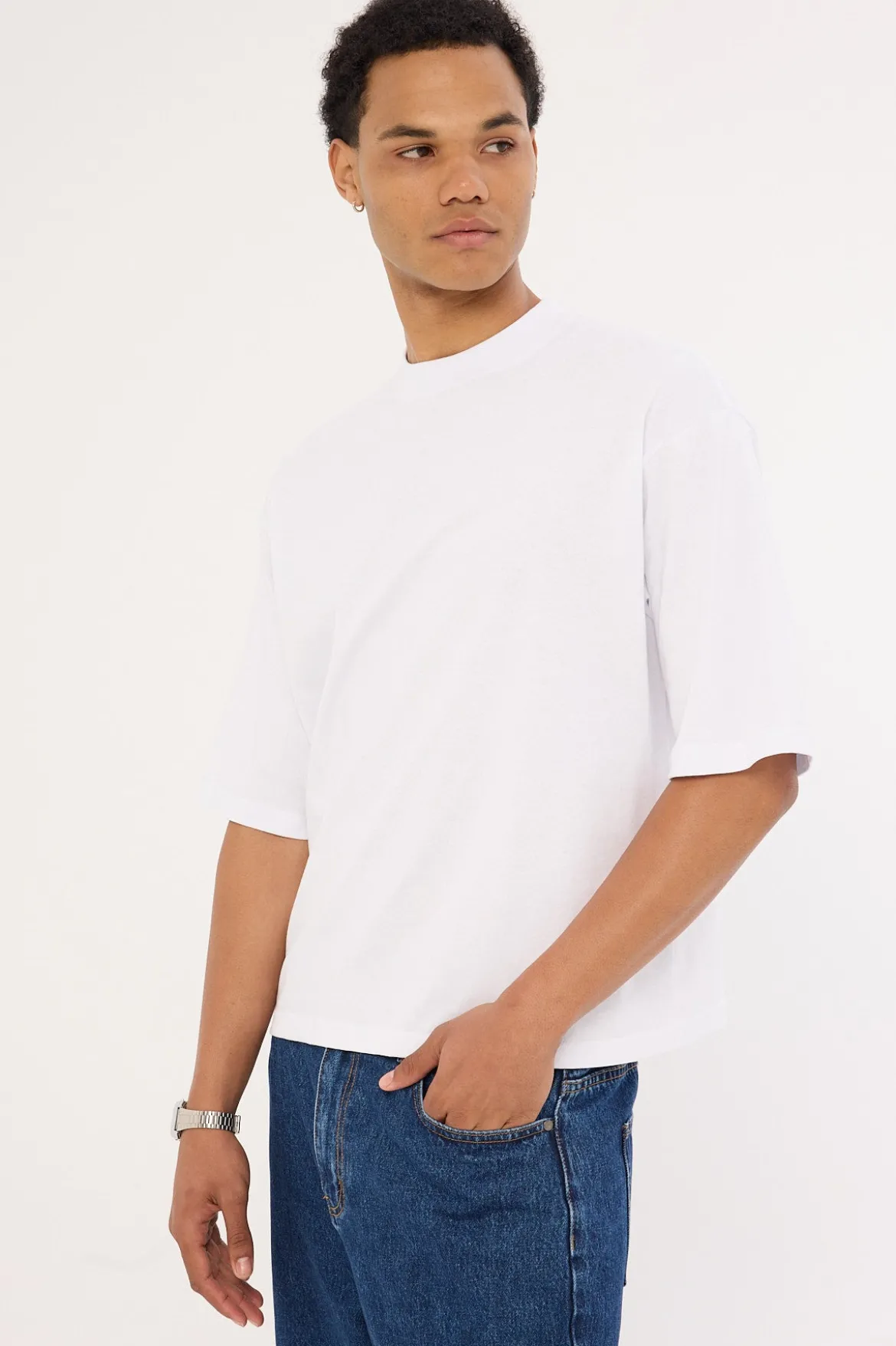 Organic Cropped Street Tee White