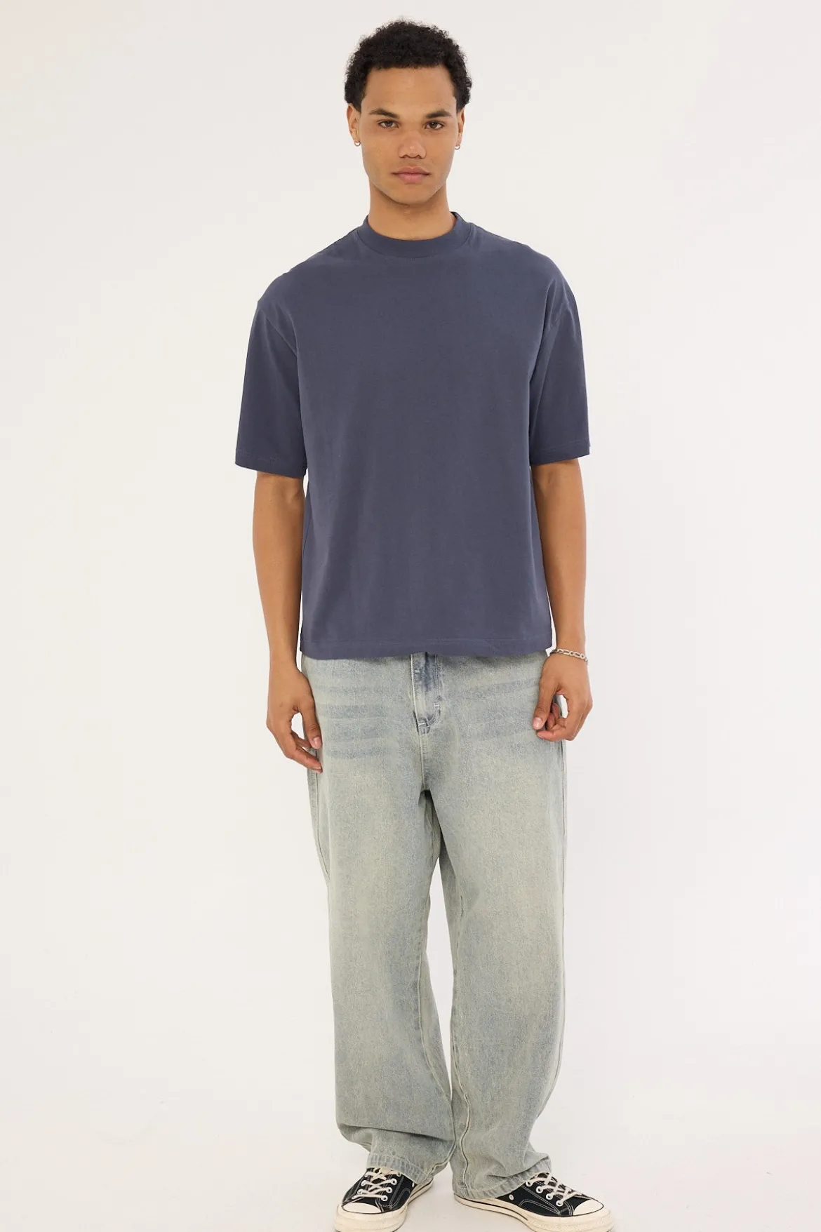 Organic Easy Tee Steel Blue