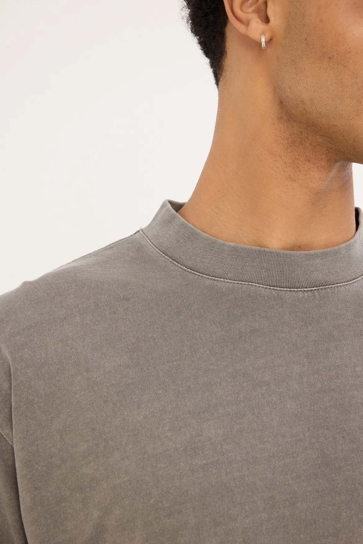 Organic Oversize Tee Acid Grey