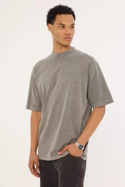 Organic Oversize Tee Acid Grey