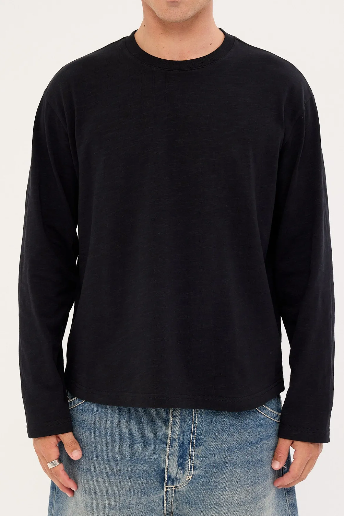 Origin Slub Long Sleeve Tee Black