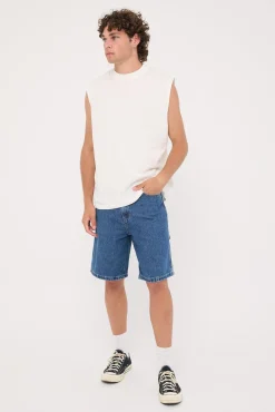 Orion Carpenter Jean Short Worn Blue Rinse