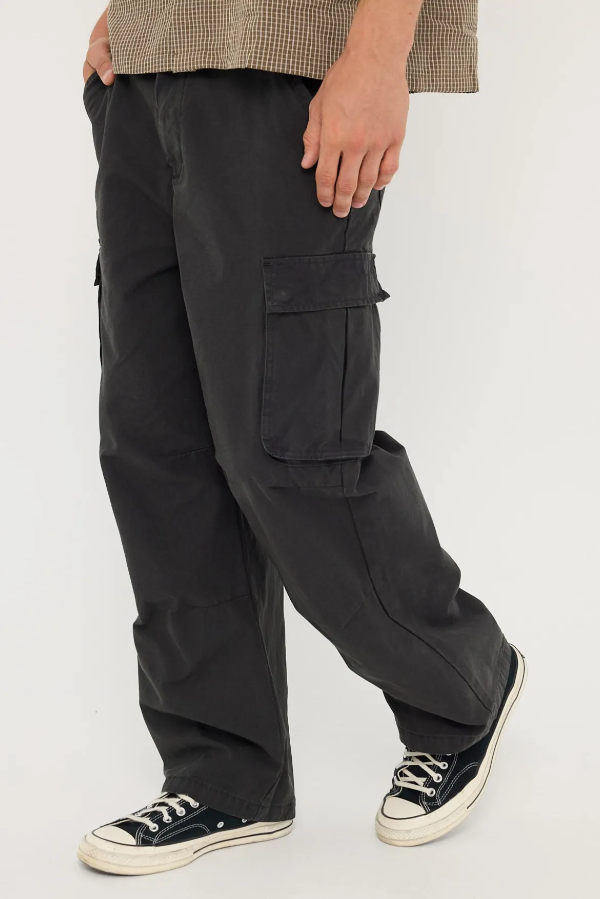 Orion Cotton Cargo Pant Worn Black